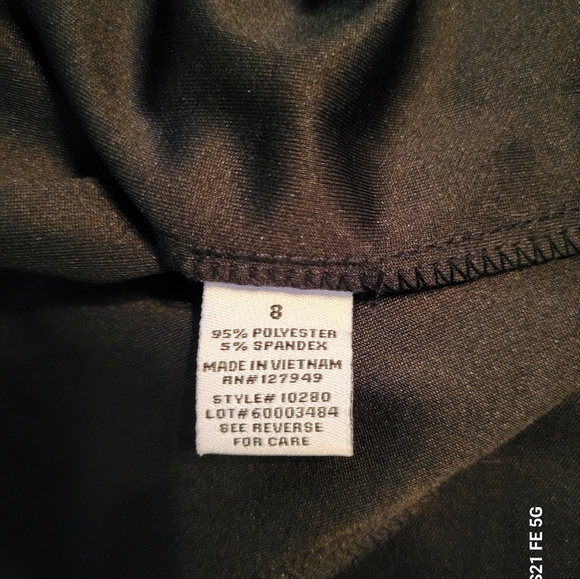 Emma & Michelle Black Jumpsuit with Back Zipper and Removable Belt, Size 8, EUC - Picture 6 of 7